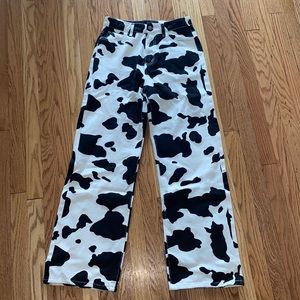 Cow Print High Waisted Pants